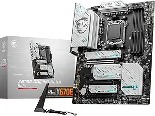 MSI X670E Gaming Plus WiFi Motherboard, ATX - Supports AMD Ryzen 7000 Series Processors, AM5, DDR5 Memory Boost 7800+MHz/OC, 3 x PCIe 5.0 x16, 1 x M.2 Gen5, Wi-Fi 6E