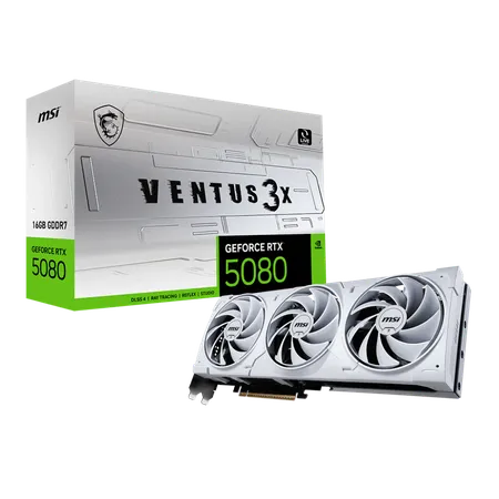 MSI RTX 5080 Ventus 3X OC White 16GB Graphics Card