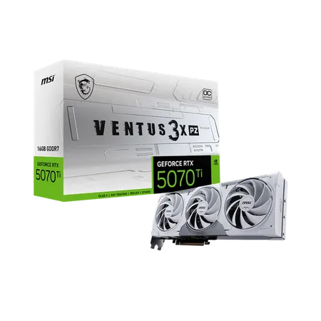 MSI GeForce RTX 5070 TI Ventus 3X PZ OC White 16GB Nvidia Graphic Card
