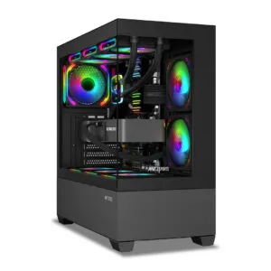Ant Esports Crystal Z3 ARGB Mid Tower Cabinet Black with Pre-Installed 3 ARGB Fans
