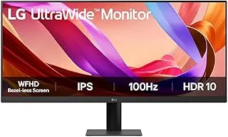 LG 29U511A 73 cm (29 Inch) UltraWide WFHD (2560x1080) IPS Monitor, 100Hz, 5ms(GtG), Anti-Glare, sRGB 99% (Typ.), HDR10, 3-Side Virtually Borderless, DP, HDMI, Headphone Out, Tilt Adjustable (Black)