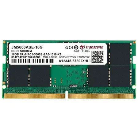 Transcend JM5600ASE-16G 16GB DDR5 5600MHz CL46 (1Rx8) Laptop Memory
