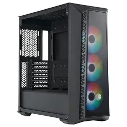 Cooler Master MasterBox MB520 Mesh ARGB E-ATX Mid-Tower Cabinet with Pre-Installed Fans - Black