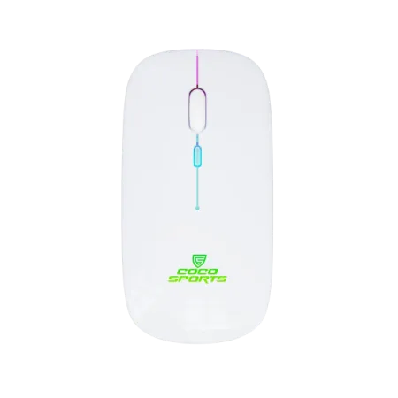 Coconut WM20 Lucid Wireless + Bluetooth Mouse, Rechargeable, Dual Connectivity (White)