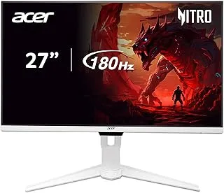 acer GA271U 27 Inch WQHD IPS Gaming Smart Monitor, 180Hz Refresh Rate, Android OS, Wi-Fi, Bluetooth, Miracast, IoT, Ext Webcam Support, Keyboard/Mouse Support, Ergostand, Remote Control, AMD FreeSync