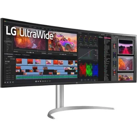 LG 49WQ95C-W 49 Inch Dual 2KQHD IPS 144Hz 98% SRGB 5MS AMD Freesync Curved Gaming Monitor