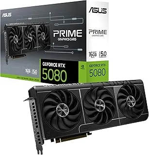 ASUS Prime GeForce RTX™ 5080 16GB GDDR7 Graphics Card (PCIe® 5.0, HDMI®/DP 2.1, 2.5-Slot, Axial-tech Fans, Vapor Chamber, Dual BIOS)