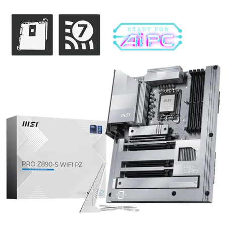 MSI Pro Z890-S Wifi7 PZ DDR5 Intel Motherboard ( White )