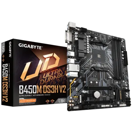 GIGABYTE GA-B450M-DS3H V2 AMD AM4 MOTHERBOARD
