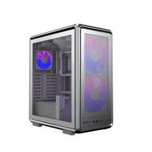 Cooler Master MasterFrame 500 Mesh Silver ARGB E-ATX Mid Tower Cabinet with High-Airflow Mesh Front Panel, Addressable RGB Lighting, Modular Open-Frame Inspired Design And Up To 360mm Radiator Support