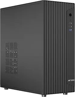 Ant Esports Si30 Mid-Tower Computer Case/Gaming Cabinet - Black | Support ATX/M-ATX, Mini-ITX | Pre-Installed 1 Black Fan