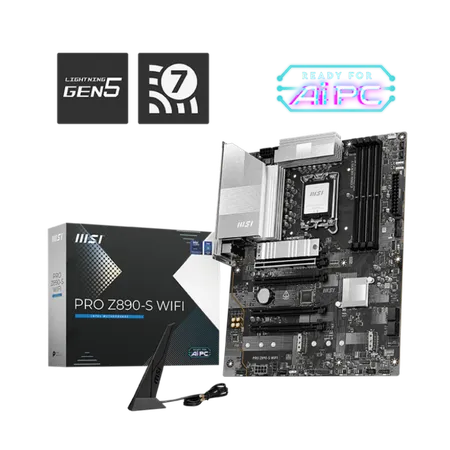MSI Pro Z890-S WiFi DDR5 Intel LGA 1851 ATX WiFi 7 PCIe 5.0 Gaming Motherboard