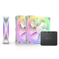 NZXT F120 RGB Core 120mm PWM Fan Kit - White...