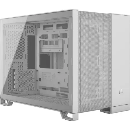 CORSAIR 2500D Airflow MATX Mini Tower Dual Chamber Cabinet (White)