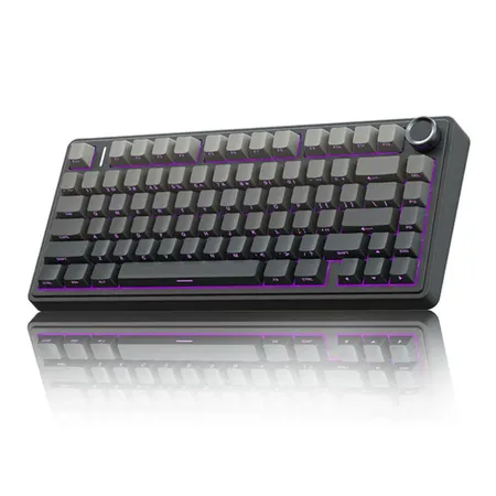 AULA F75 75% Mechanical Wireless Gaming Keyboard ( Thunder Black ) ( Graywood Switch ) ( F75TBW )