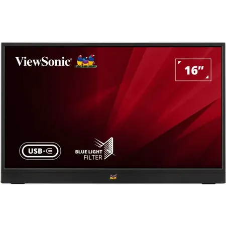 ViewSonic VA1655-3 15.6″ FHD Portable USB‑C Monitor with Foldable Stand