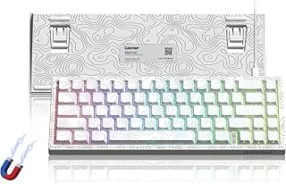 Womier M68 HE V2 60% Percent Keyboard Rapid Trigger, Hall Effect Topographic Gaming Keyboard, Wired RGB Custom Mechanical Keyboard with Magnetic Switch, PBT Keycaps for Mac/Win (White)