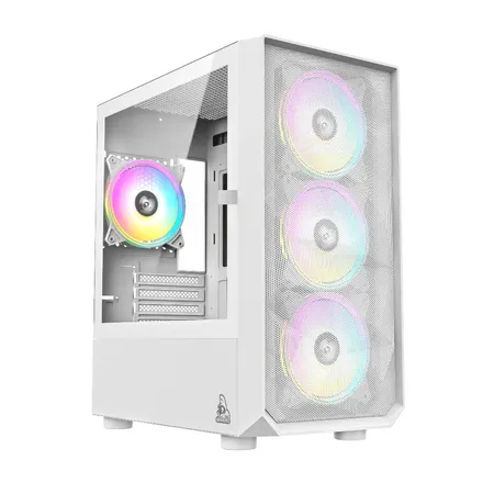 TAG Gamerz Pulser ARGB M-ATX Mid Tower Cabinet (White)