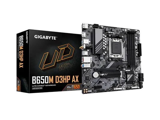GIGABYTE B650M D3HP PCIe 4.0 Ultra Durable AMD AM5 DDR5 Micro-ATX Motherboard