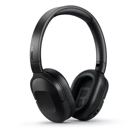 PHILIPS AUDIO TAH6506BK/00 SLIM & LIGHTWEIGHT BLUETOOTH WIRELESS OVER EAR HEADPHONES WITH ACTIVE NOISE CANCELLATION, 30 HRS PLAYTIME & MULTIPOINT PAIRING WITH MIC (BLACK)