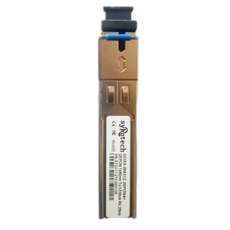 Syrotech GOXS‑BI4312‑20PON‑4+ EPON OLT SFP Module 1.25Gbps 7‑9dBm Single‑Fiber SC 20km Transceiver