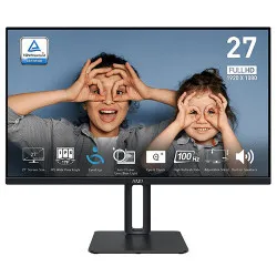 MSI Pro MP275P 27 Inch FHD 100Hz IPS Panel 93% SRGB 1MS Adaptive Sync Business Monitor