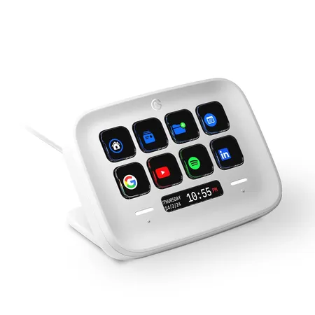 ELGATO STREAM DECK NEO USB PRODUCTIVITY CONTROLLER, 8 CUSTOMIZABLE KEYS 10GBJ9901 WHITE