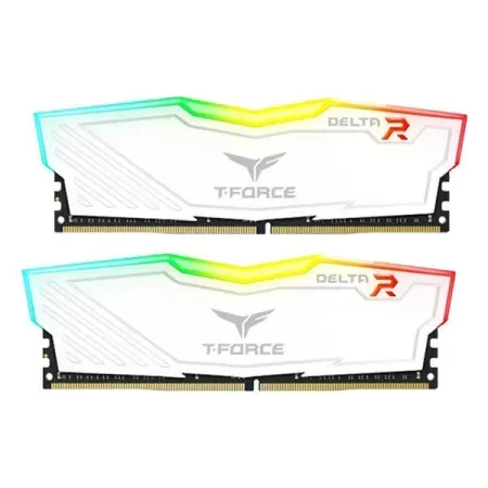 TEAMGROUP T-Force Delta RGB 16GB ( 16GB x 1 ) 3200MHz DDR4 RAM ( White ) ( CL16 )