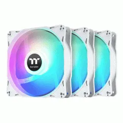Thermaltake LE120 ARGB Sync PC Cooling Fan White 3-Fan Pack (CL-F205-PL12SW-A)