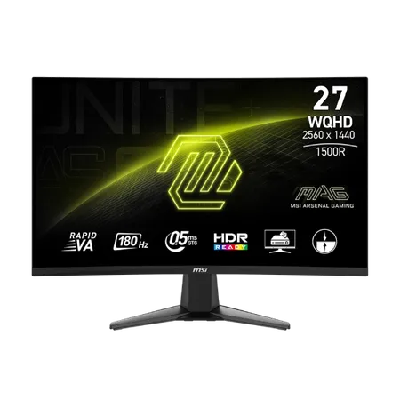 MSI MAG 27CQ6F 27 Inch 2560x1440(QHD) VA 180Hz Cur...