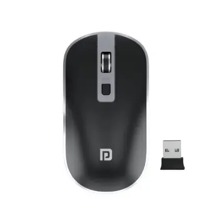 Portronics Toad 14 Wireless Mouse, 2.4 GHz with USB Nano Dongle, up to 1400 Adjustable DPI and Dual-Function Scroll Wheel for Laptops, PCs, MacBooks (Black)