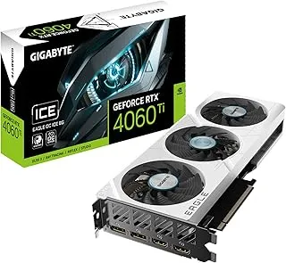 GIGABYTE Geforce RTX 4060 Ti Eagle OC ICE 8G Pci_E_X8 Graphics Card, 3X Windforce Fans, 8GB 128-Bit Gddr6, GV-N406TEAGLEOC ICE-8GD Video Card