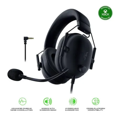 RAZER BlackShark V2 X Wired 3.5mm Jack Gaming Headphone (Xbox Licensed) (Black) (Xbox One Xbox X|S) (RZ04-03240900-R3M1)