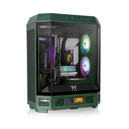 Thermaltake The Tower 600 ATX Mid Tower Tempered Glass Computer Case Racing Green
