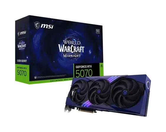 MSI Gaming RTX 5070 12G World of Warcraft Midnight Void Edition OC Graphics Card