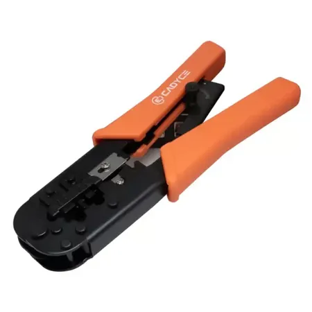 Cadyce CA-CT568 Network Crimping Tool for RJ-45 RJ-11 RJ-12 with Ratchet Mechanism and Cable Stripper
