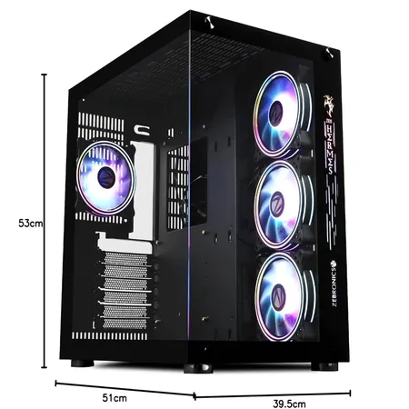 ZEBRONICS Hermes Premium ATX Mid Tower Cabinet ( Black )
