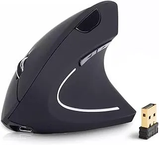E T EASYTAO Rechargeable Ergonomic Wireless Mouse, 2.4GHz Wireless Optical Mouse with USB Receiver for Mac and Windows, Ergonomic Design, 6 Buttons, 800/1200/1600DPI, Protects Arm