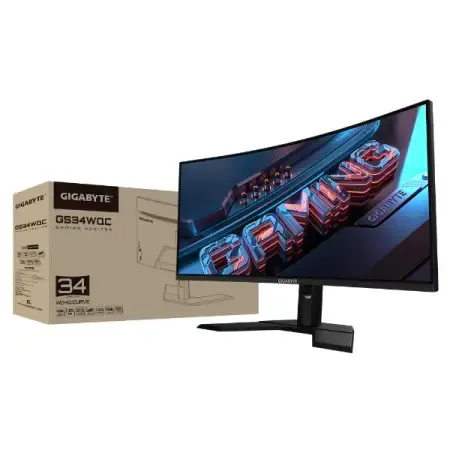 GIGABYTE G34WQC A 34 Inch 144Hz VA Panel 120% SRGB 1MS AMD Freesync Gaming Monitor
