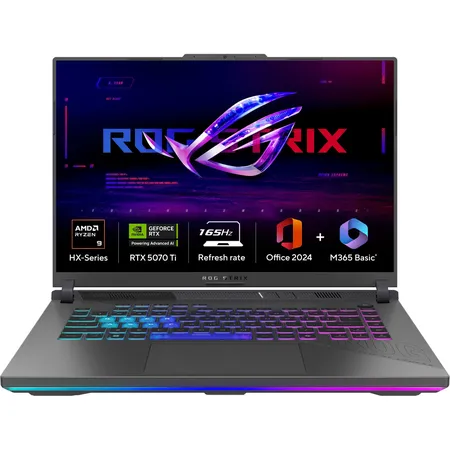 ASUS ROG STRIX G16, GAMING LAPTOP, AMD RYZEN 9 8940HX, RTX 5070 TI GPU (16GB/1TB/40.64 CMS (16) FHD+/WINDOWS 11 HOME/OFFICE HOME 2024 + M365 BASIC (1 YEAR VALIDITY) G614PR-RV032WS