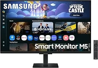Samsung 32" (80cm) M5 Smart Monitor with Smart TV Experience|FHD 1920 x 1080|Screen Mirroring TV Plus|Speakers|Adaptive Sound|Wi-Fi|HDMI|Bluetooth|LS32FM500EWXXL|Black
