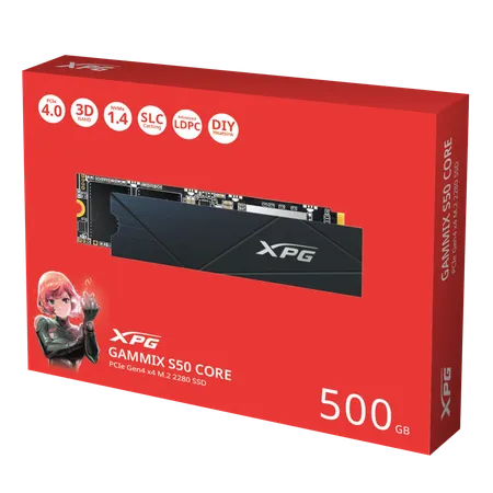 ADATA XPG Gammix S50 Core 500GB M.2 NVME Gen4 Solid State Drive ( SSD )