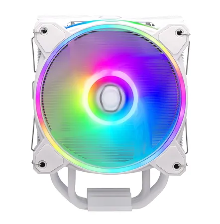 COOLER MASTER Hyper 212 Halo ARGB Single Tower CPU Air Cooler (White)