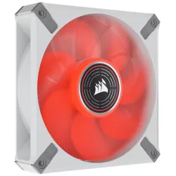 Corsair ML120 LED Elite 120mm Red LED Cabinet Fan (Single Pack – White Frame)