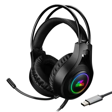 ANT ESPORTS H570 USB 7.1 SURROUND SOUND WIRED GAMING HEADSET- BLACK