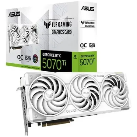 ASUS TUF Gaming RTX 5070 Ti OC 16GB GDDR7 White Graphics Card