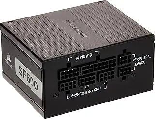 Corsair SF600 Platinum Fully Modular Power Supply, 80+ Platinum, 600 Watt-Black
