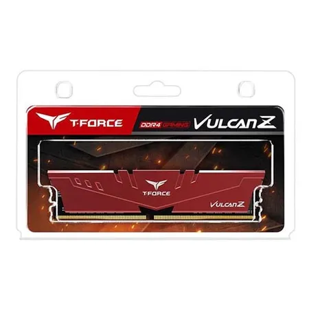 TeamGroup T-Force Vulcan Z 32GB (32GBx1) DDR4 3600MHz Desktop RAM (Red) TLZRD432G3600HC18J01