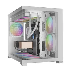 GAMDIAS Aura GC10M V2 ARGB MATX Mini Tower Cabinet ( White )