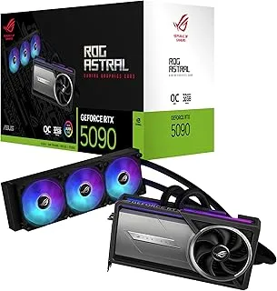 ASUS ROG Astral LC GeForce RTX™ 5090 32GB GDDR7 OC Edition – Experience Fluid Force with a 360mm AIO Cooler for Optimal Performance That can Achieve The Highest GPU Boost Clock